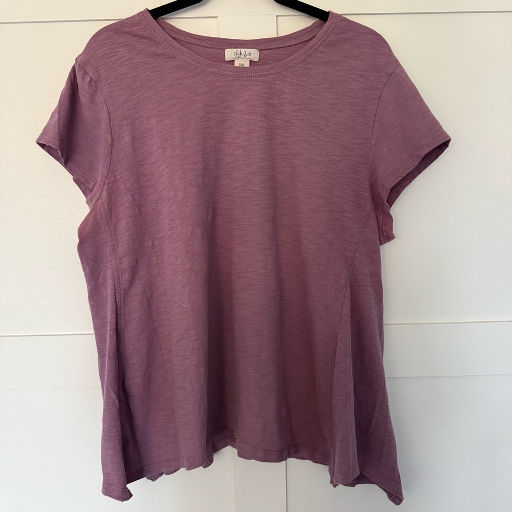 Style & Co. Dusty Rose Short Sleeve Tee - XXL